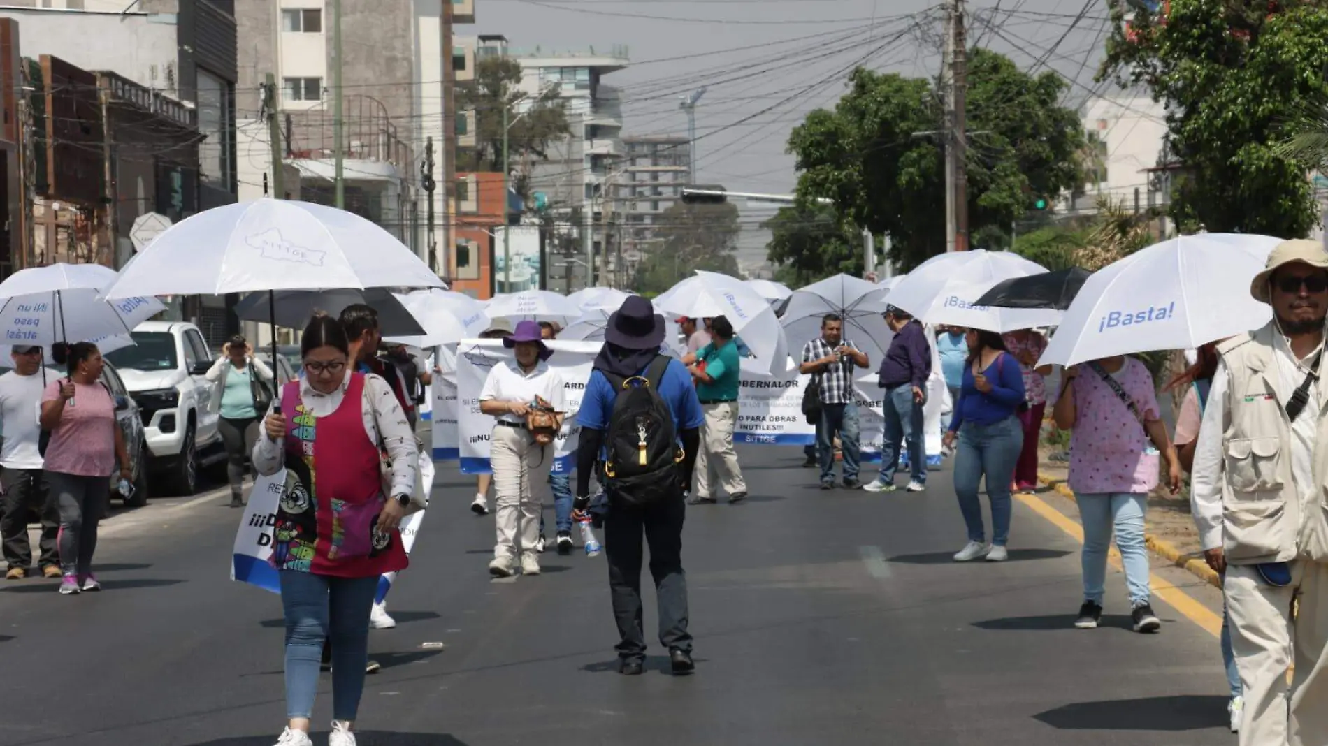 manifestación Burócratas del SITTGE